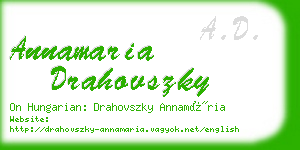 annamaria drahovszky business card